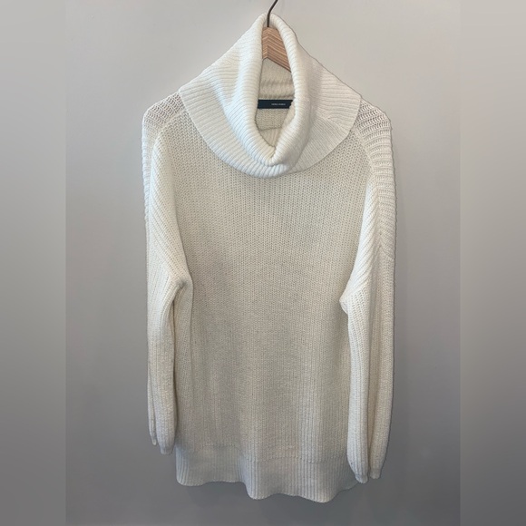 Vero Moda Cream Turtleneck Tunic Sweater Urban Outfitters Women’s Size Large - Picture 2 of 4